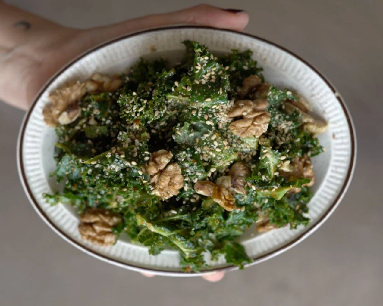 Easy Kale Salad with Ssamjang Sauce