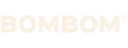BOMBON logo with a small registered mark on the right in light beige.